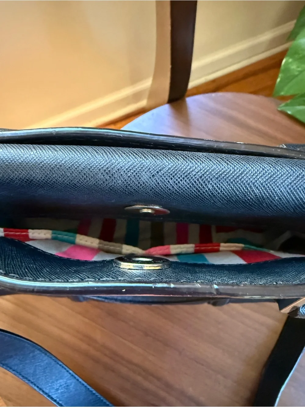 kate spade Newberry Black Saffiano Leather Shoulder Bag with Crossbody Strap - Picture 8 of 11